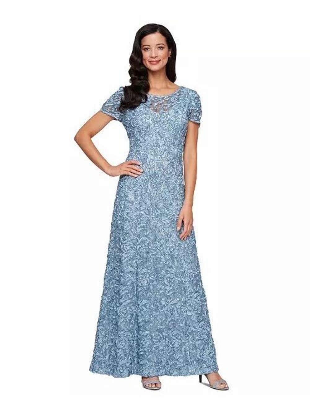 Alex Evenings Women's Soutache Sequin A-Line Dress